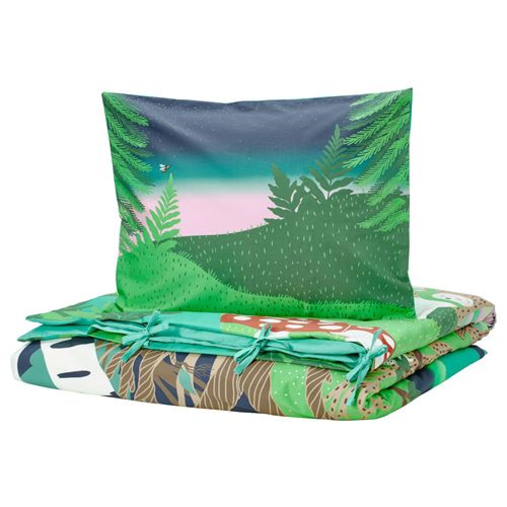IKEA SKOGSDUVA - çocuk nevresim takımı, 150x200/50x60 cm (çok renkli)