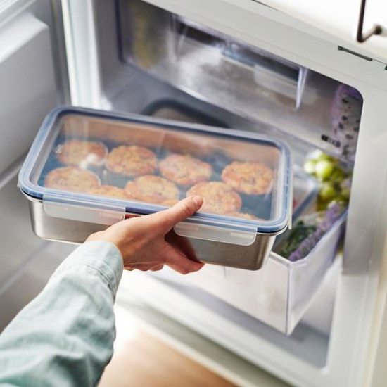 IKEA 365+ - kapaklı çelik saklama kabı, 3 lt (paslanmaz çelik-plastik) paslanmaz çelik-plastik