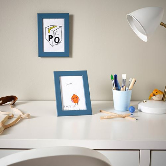 IKEA FISKBO - renkli çerçeve, 10x15 cm (mavi)