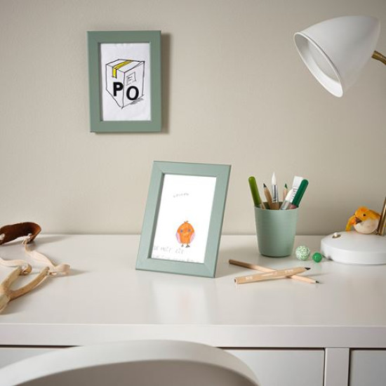 IKEA FISKBO - renkli çerçeve, 10x15 cm (yeşil)
