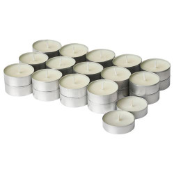 IKEA SILKESTRÄD - kokulu tealight mum, 3.5 saat (kırık beyaz)