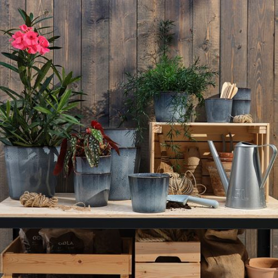 IKEA FJÄRILSBUSKE - seramik saksı, 9 cm (mavi)