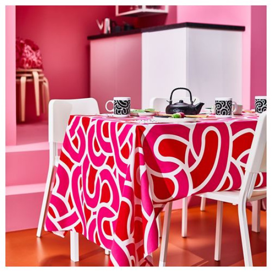 IKEA SÖTRÖNN - masa örtüsü, 145x240 cm (kırmızı-pembe) kırmızı-pembe