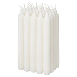 IKEA NEJLIKSYREN - şamdan mumu, 6 saat (beyaz)