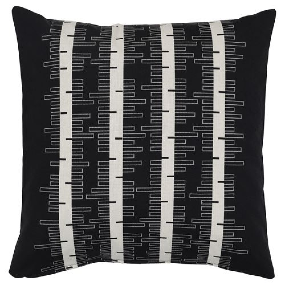 IKEA STOCKHOLM 2025 - kırlent kılıfı, 50x50 cm (siyah-kırık beyaz)