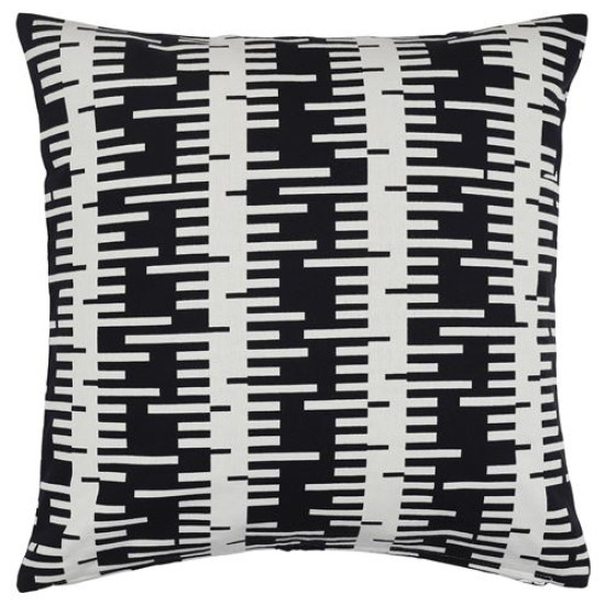 IKEA STOCKHOLM 2025 - kırlent kılıfı, 50x50 cm (kırık beyaz-siyah) kırık beyaz-siyah