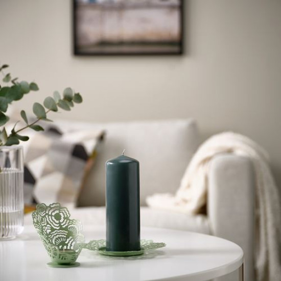 IKEA SILKESTRÄD - mum tabağı, 18 cm (açık yeşil)