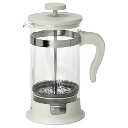 IKEA UPPHETTA - french press, 1 lt (paslanmaz çelik-kırık beyaz)