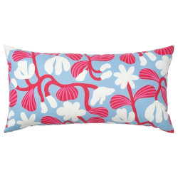 IKEA SANDMOTT - kırlent, 30x58 cm (açık mavi-parlak kırmızı)