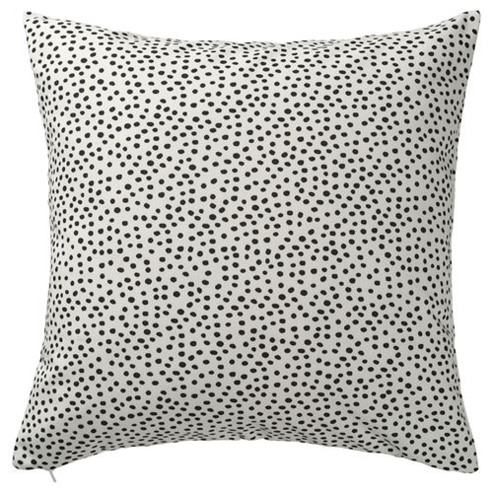 IKEA BJÖRKGRAMAL - kırlent kılıfı, 50x50 cm (beyaz-siyah)
