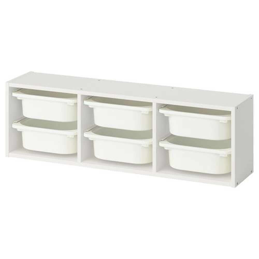 IKEA TROFAST - çocuk duvar rafı, 99x21x30 cm (beyaz)