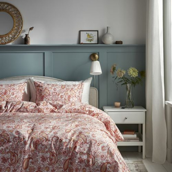 ikea-rodgersia-çift-kişilik-nevresim-seti-240x220-50x60-cm-pembe-beyaz-pembe-beyaz