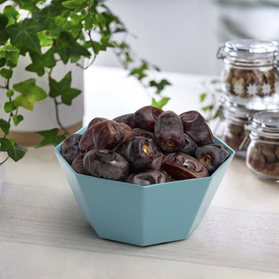 IKEA GOKVÄLLÅ - alüminyum servis kasesi, 13x13x6 cm (mavi)