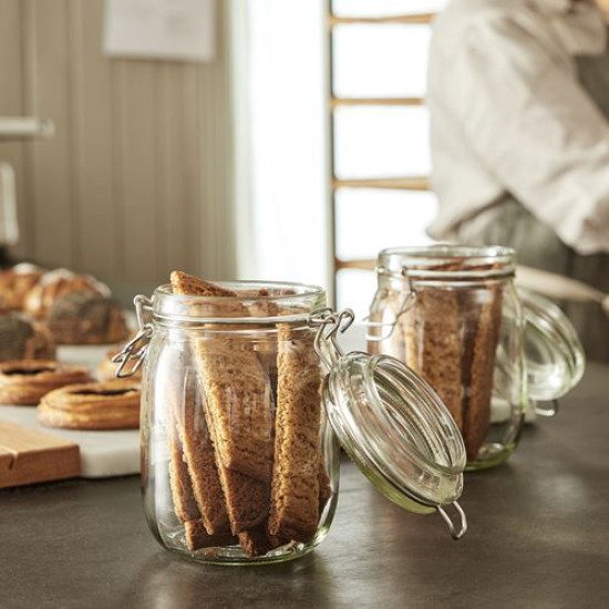 KORKEN - kapaklı cam kavanoz, 1 lt (cam) cam