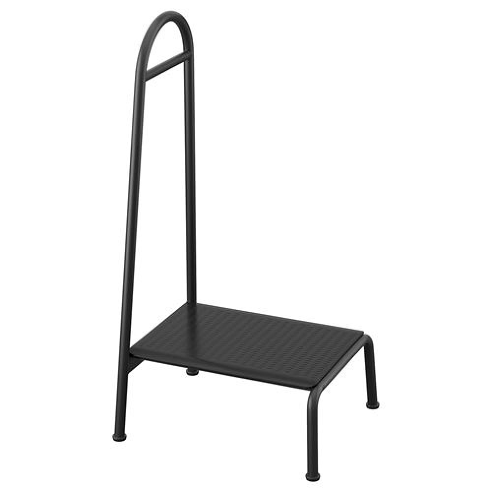 IKEA BÄSINGEN - tırabzanlı basamaklı tabure (antrasit)