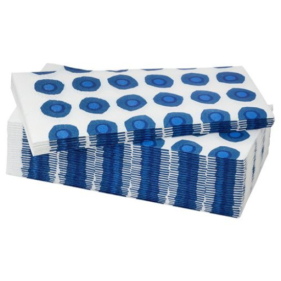 ikea-pillerstarr-desenli-peçete-38x38-cm-beyaz-mavi