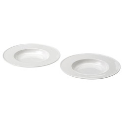 IKEA STOCKHOLM 2025 - çukur tabak seti, 25 cm (beyaz)