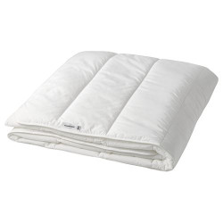 IKEA SKOGSFRÄKEN - çift kişilik yorgan, hafif sıcak tutar (beyaz)
