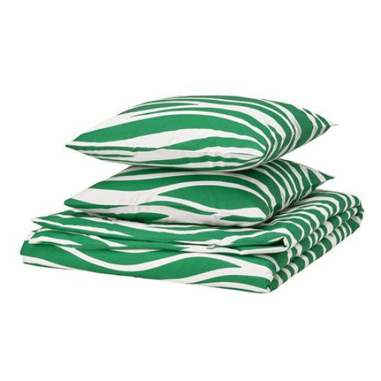 ikea-portlakmalla-çift-kişilik-nevresim-seti-240x220-50x60-cm-yeşil-beyaz-yeşil-beyaz