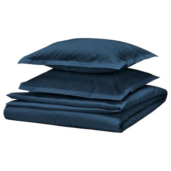 ikea-hampflockel-çift-kişilik-nevresim-seti-240x220-50x60-cm-koyu-mavi-koyu-mavi