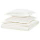 IKEA HAMPFLOCKEL - çift kişilik nevresim seti, 240x220/50x60 cm (beyaz) beyaz