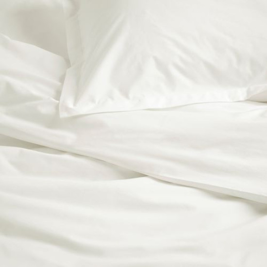 IKEA HAMPFLOCKEL - tek kişilik nevresim seti, 150x200/50x60 cm (beyaz)