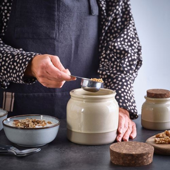 BRUGDHAJ - seramik kavanoz, 1 lt (bej)