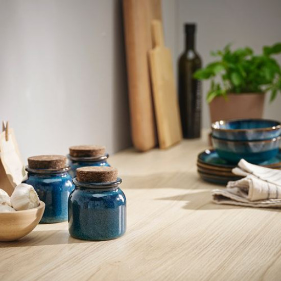 BRUGDHAJ - seramik kavanoz, 0,3 lt (mavi) mavi