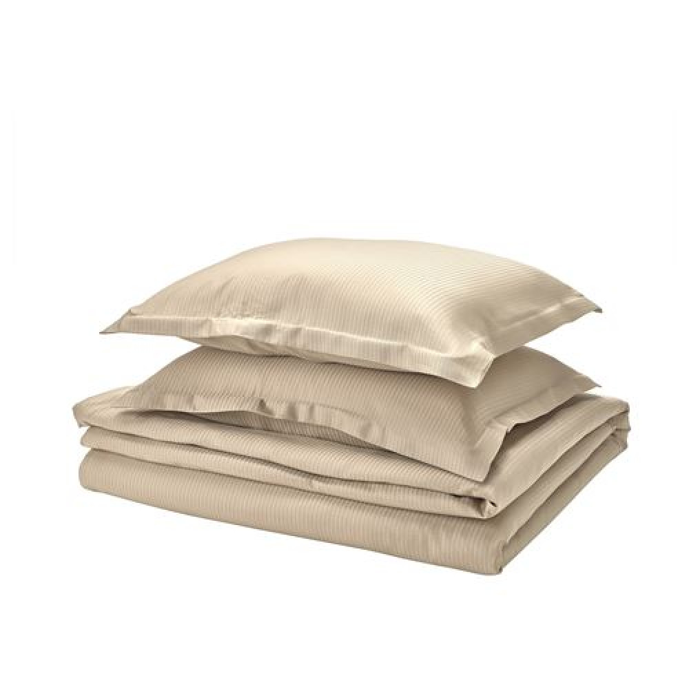IKEA LAKEVANDEROT - çift kişilik nevresim seti, 240x220/50x60 cm (bej)