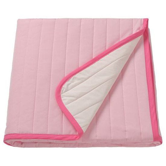 ikea-vetejordfly-yatak-örtüsü-260x250-cm-pembe-beyaz-pembe-beyaz