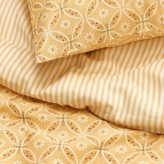 ikea-hamnsenap-çift-kişilik-nevresim-seti-240x220-50x60-cm-sarı-çok-renkli-sarı-çok-renkli