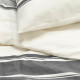IKEA JÄTTEFRÄKEN - tek kişilik nevresim seti, 150x200/50x60 cm (beyaz-koyu gri) beyaz-koyu gri