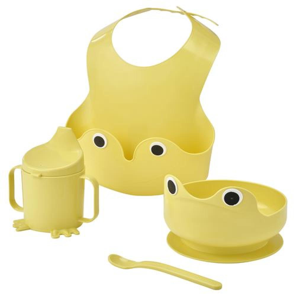 IKEA MATA - çocuk yemek seti (açık sarı)