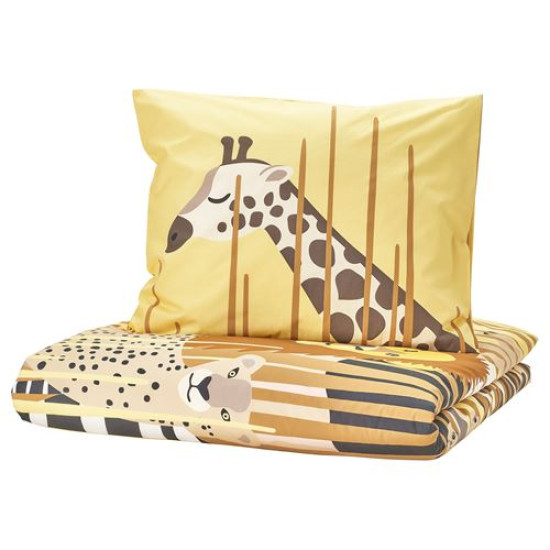IKEA SANDLÖPARE - çocuk nevresim takımı, 150x200/50x60 cm (sarı) sarı