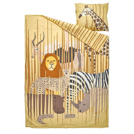 IKEA SANDLÖPARE - çocuk nevresim takımı, 150x200/50x60 cm (sarı) sarı