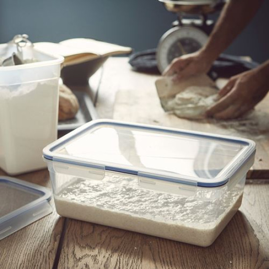 IKEA 365+ - kapaklı plastik saklama kabı, 5,2 lt (plastik) plastik