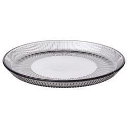IKEA HAVSGÄDDA - tatlı tabağı, 21 cm (şerit deseni-gri)