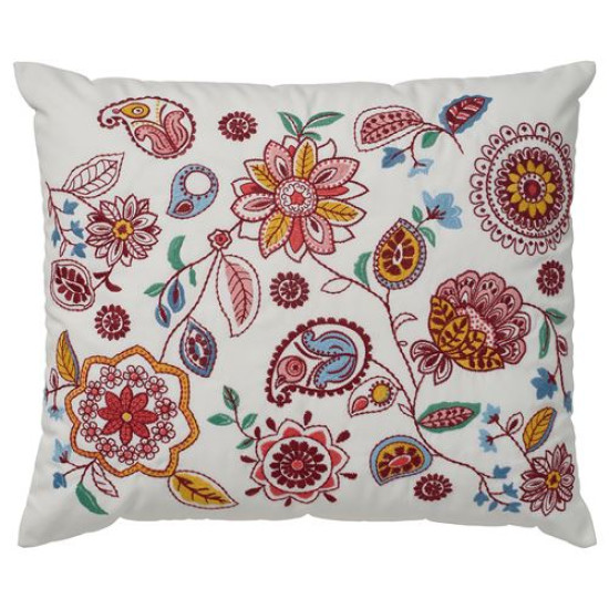 IKEA FJALLFRYLE - kırlent, 50x58 cm (beyaz-çok renkli) beyaz-çok renkli