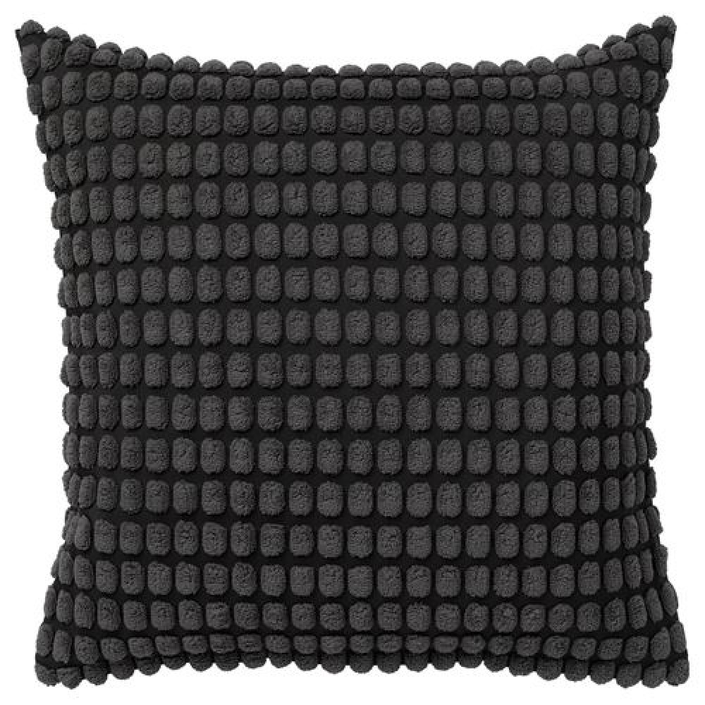 IKEA SVARTPOPPEL - kırlent kılıfı, 65x65 cm (antrasit)