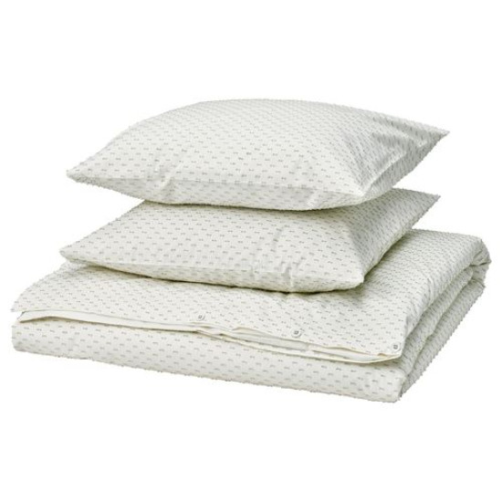 ikea-bandknippe-çift-kişilik-nevresim-seti-240x220-50x60-cm-beyaz-yeşil-beyaz-yeşil