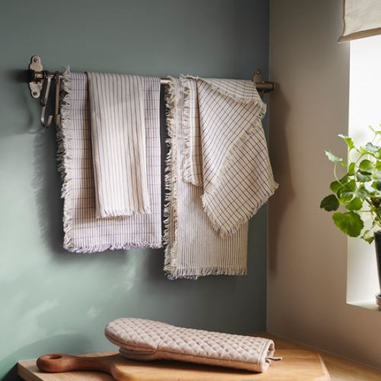 IKEA VÄLVÅRDAD - kurulama bezi, 45x60 cm (beyaz-mavi desenli) beyaz-mavi desenli