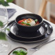 ikea-gladelig-seramik-kase-14-cm-koyu-gri-koyu-gri