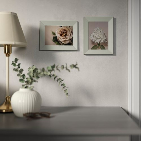 ikea-plommontr-d-beyaz-çerçeve-13x18-cm-soluk-gri-yeşil-soluk-gri-yeşil