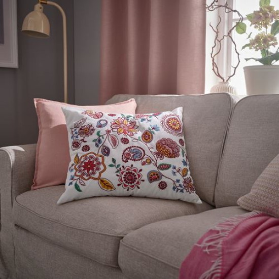 IKEA FJALLFRYLE - kırlent, 50x58 cm (beyaz-çok renkli) beyaz-çok renkli