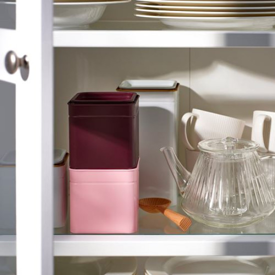 BLOMNING - gıda saklama kutusu, 10x10x10 cm (kahverengi kırmızı-pembe) kahverengi kırmızı-pembe