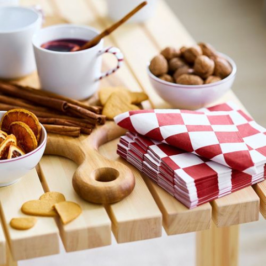 ikea-vinterfint-desenli-peçete-33x33-cm-ekose-desenli-beyaz-kırmızı-ekose-desenli-beyaz-kırmızı