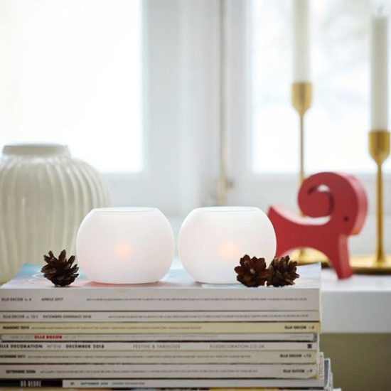 IKEA VINTERFINT - tealight mumluk, 7 cm (beyaz)