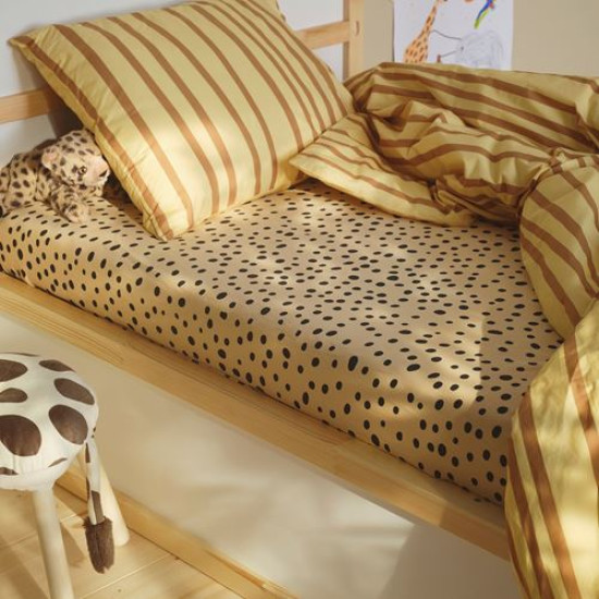 IKEA SANDLÖPARE - lastikli çocuk çarşafı, 90x200 cm (açık kahverengi) açık kahverengi