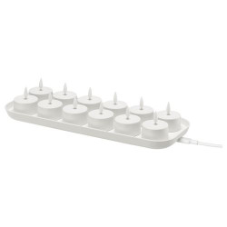 IKEA SKATGÅS - LED'li tealight mum (beyaz)