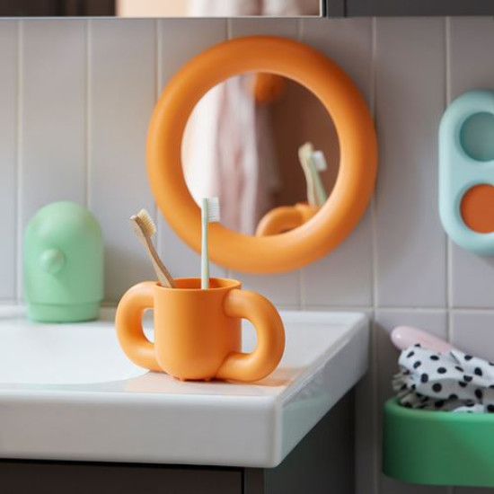ikea-humlesjön-diş-fırçalık-31-cl-turuncu-turuncu